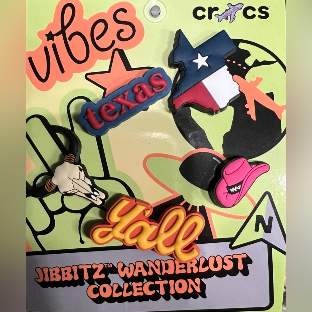 Texas wanderlust jibbitz charms